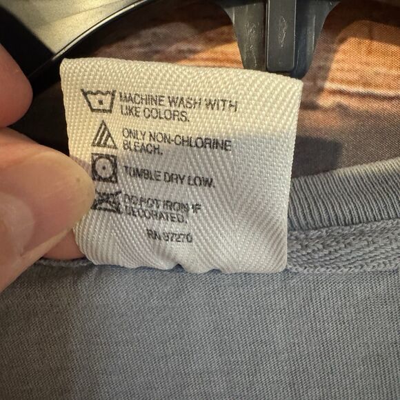 Texas Tech T-Shirt XL Gray Bird Dog Flag Red Raiders Short Sleeve Comfort Colors - Picture 4 of 8